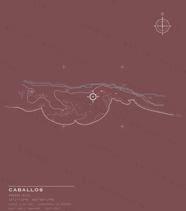 Caballos chart, the full artwork printed on the back