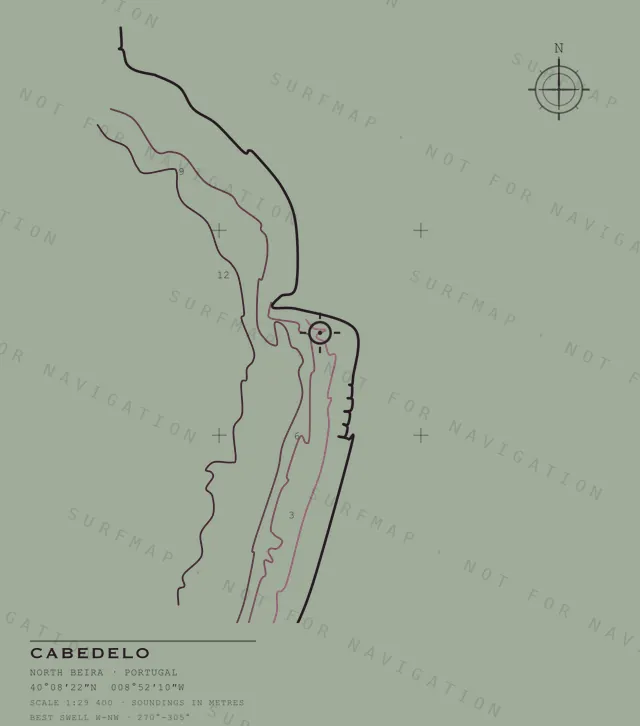 Cabedelo chart, the full artwork printed on the back