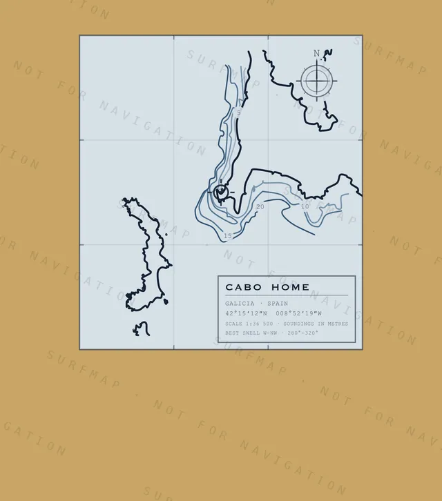 Cabo Home chart, the full artwork printed on the back