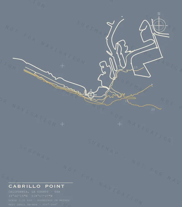 Cabrillo Point chart, the full artwork printed on the back