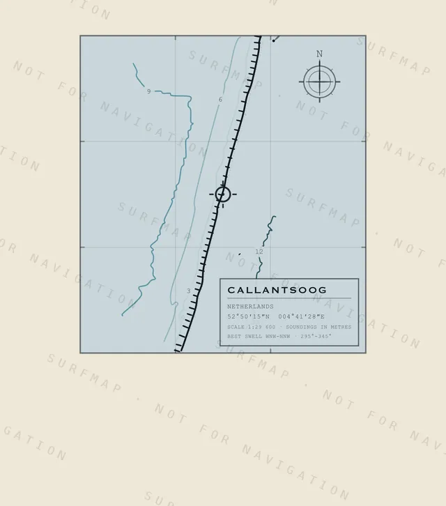 Callantsoog chart, the full artwork printed on the back