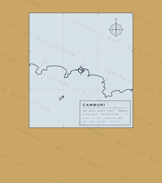 Camburi chart, the full artwork printed on the back