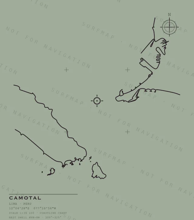 Camotal chart, the full artwork printed on the back