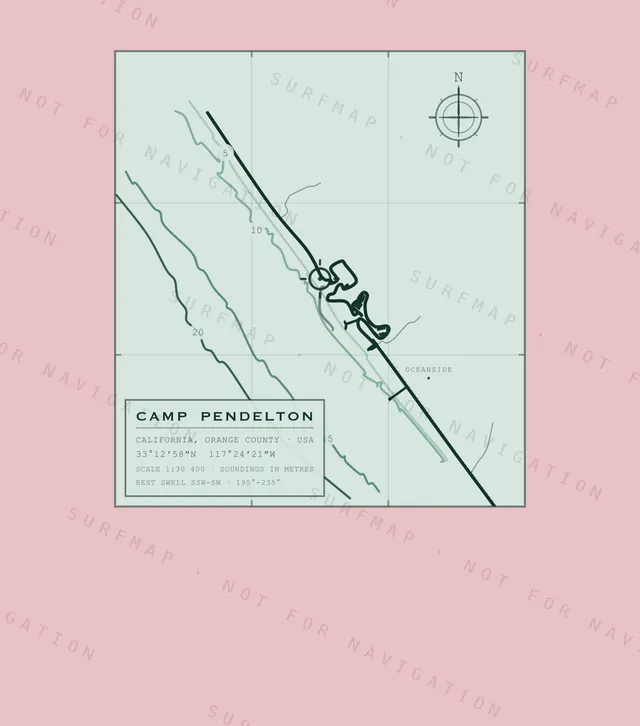 Camp Pendelton chart, the full artwork printed on the back