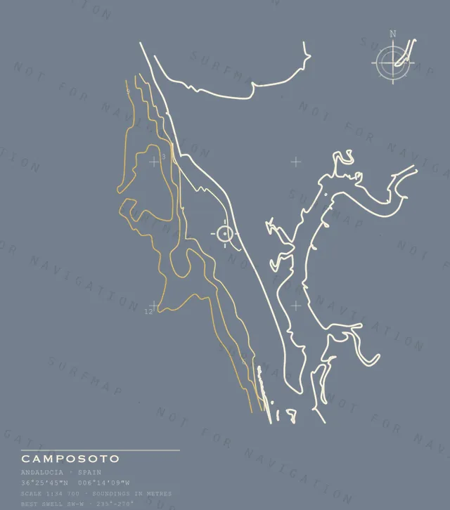 Camposoto chart, the full artwork printed on the back