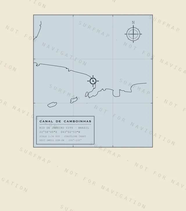 Canal de Camboinhas chart, the full artwork printed on the back
