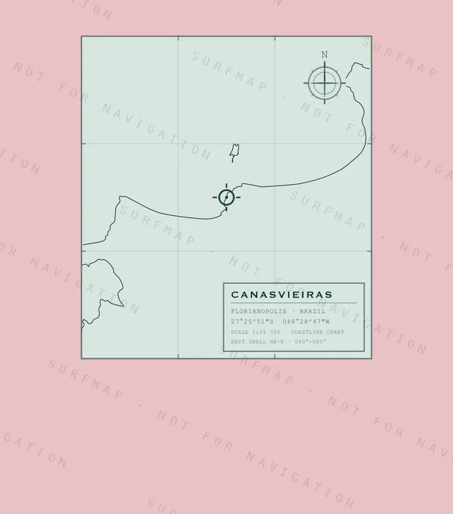 Canasvieiras chart, the full artwork printed on the back