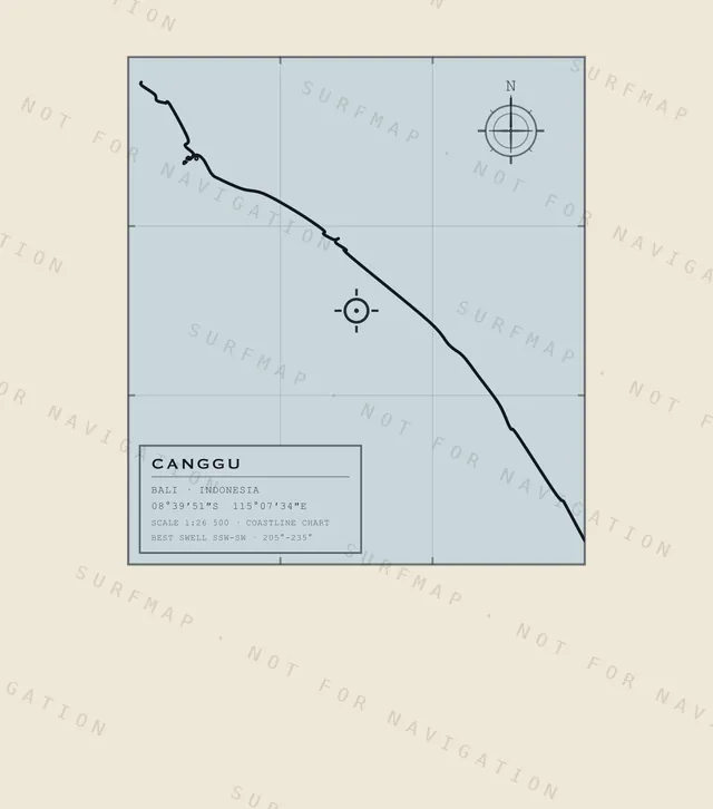 Canggu chart, the full artwork printed on the back