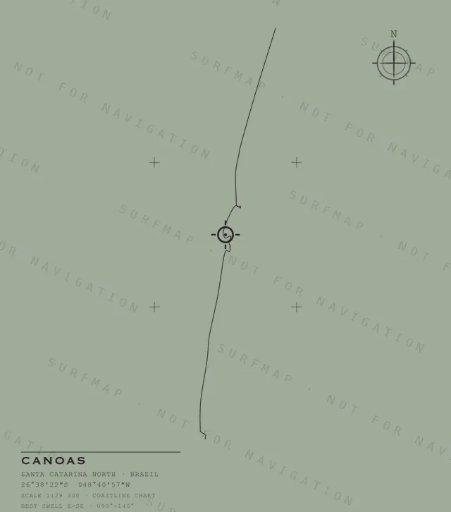 Canoas chart, the full artwork printed on the back