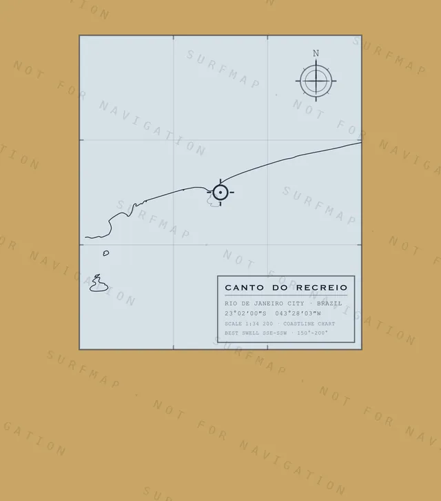Canto do Recreio chart, the full artwork printed on the back