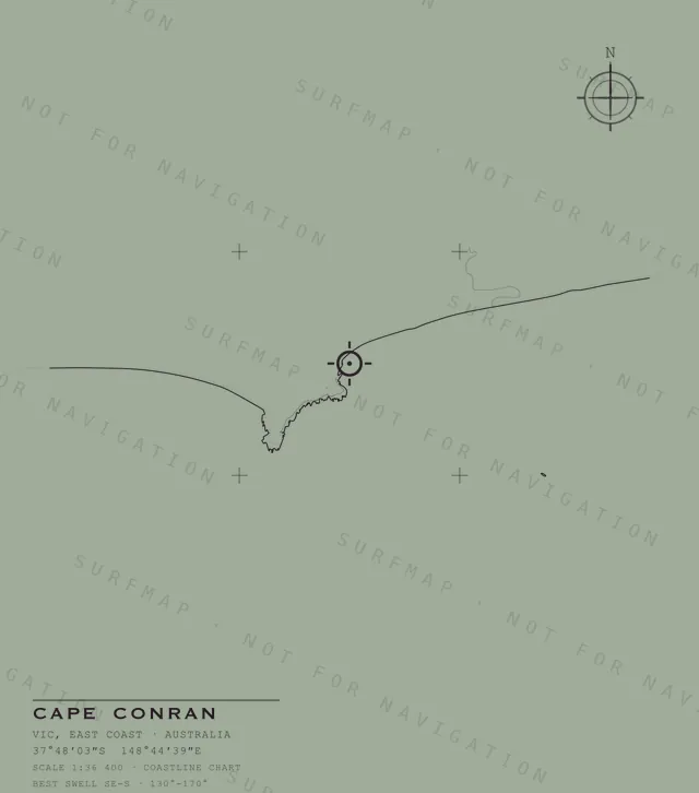 Cape Conran chart, the full artwork printed on the back