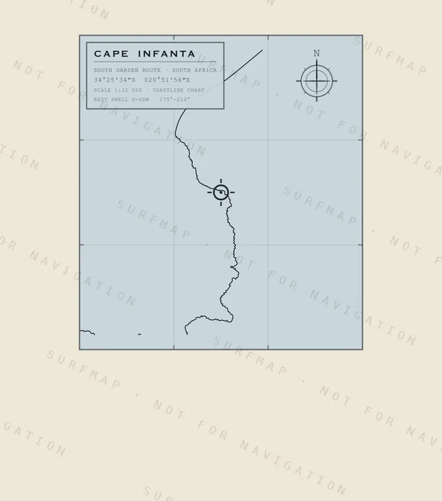 Cape Infanta chart, the full artwork printed on the back
