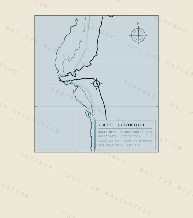 Cape Lookout chart, the full artwork printed on the back