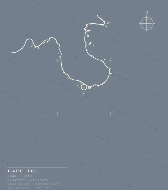 Cape Toi chart, the full artwork printed on the back