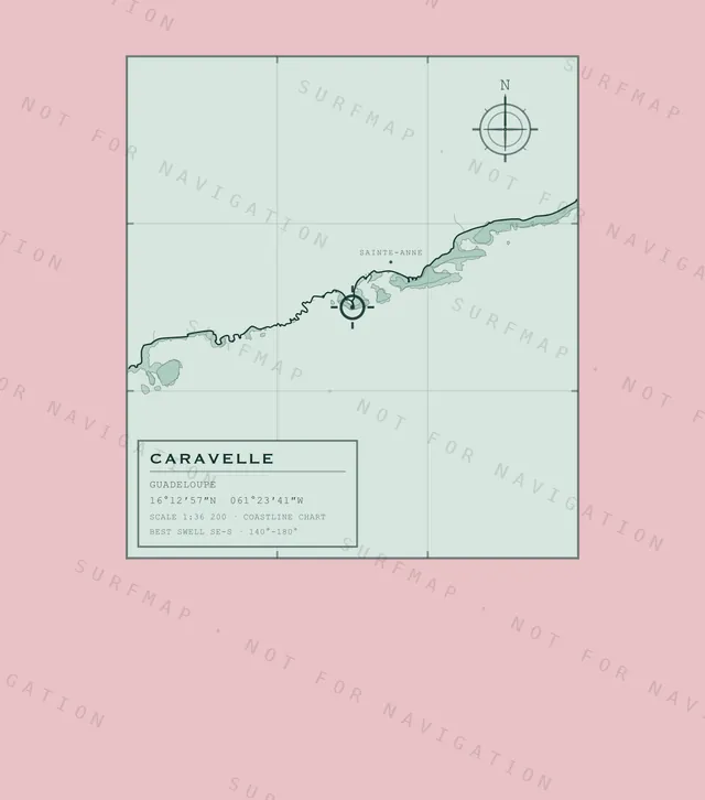 Caravelle chart, the full artwork printed on the back