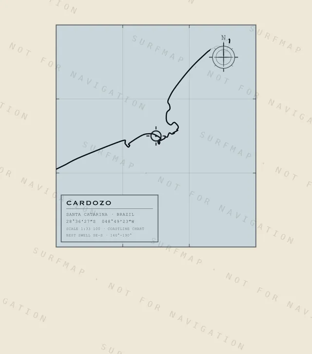 Cardozo chart, the full artwork printed on the back