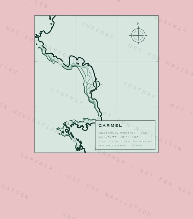Carmel chart, the full artwork printed on the back