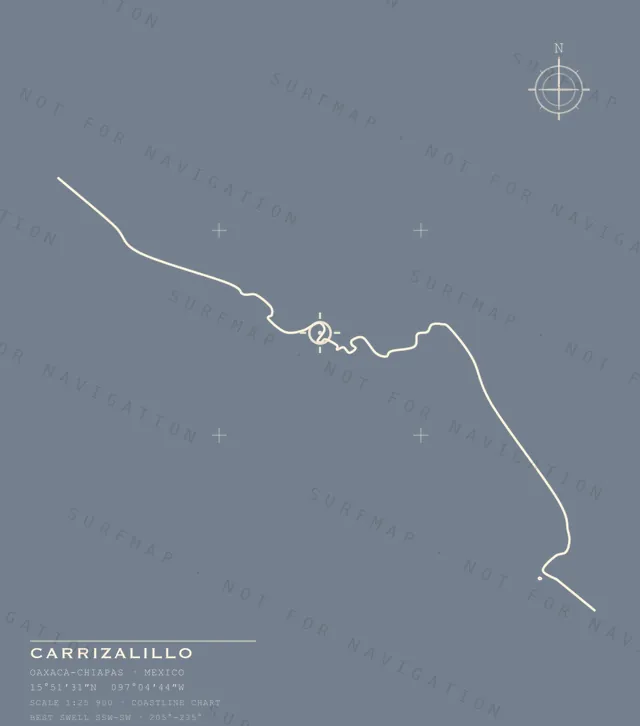 Carrizalillo chart, the full artwork printed on the back