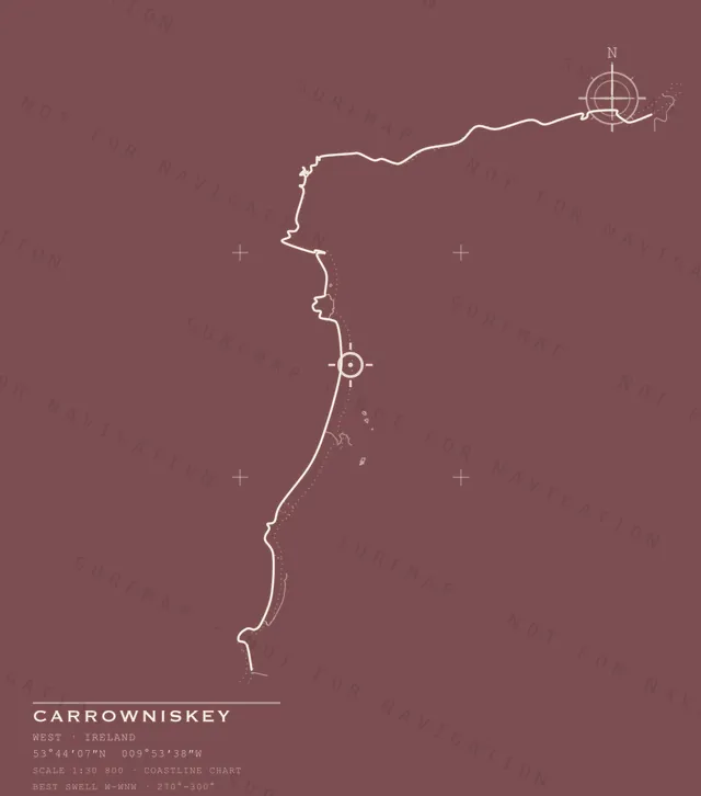 Carrowniskey chart, the full artwork printed on the back