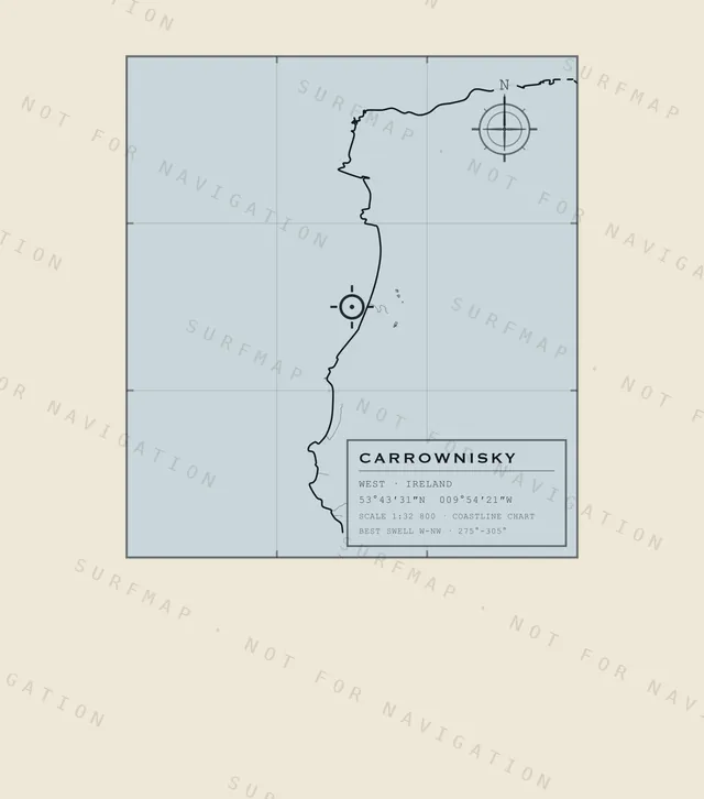 Carrownisky chart, the full artwork printed on the back