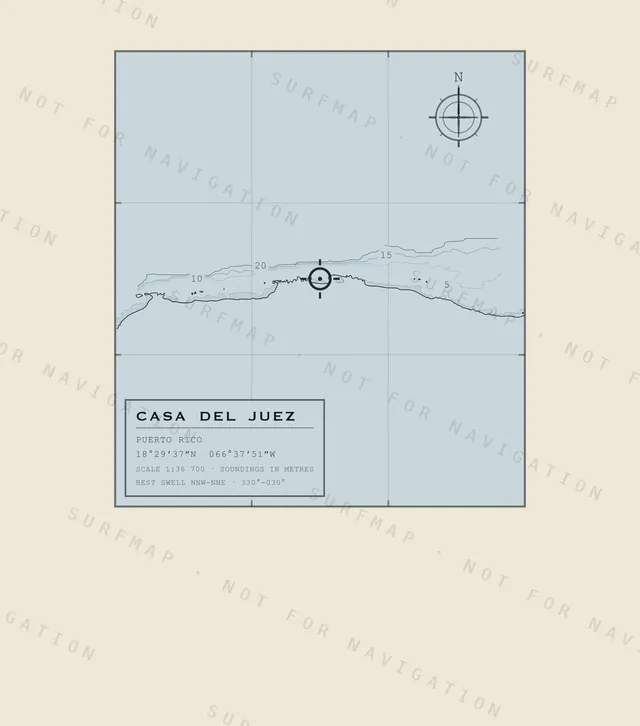 Casa del Juez chart, the full artwork printed on the back