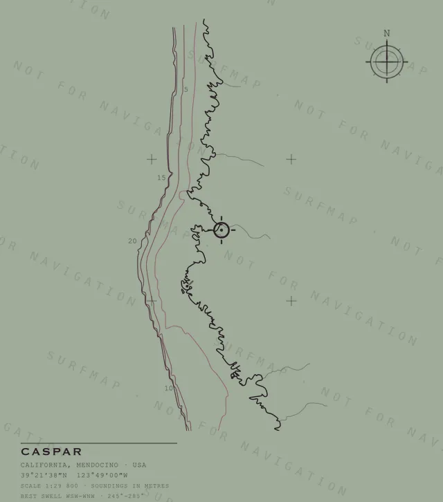 Caspar chart, the full artwork printed on the back