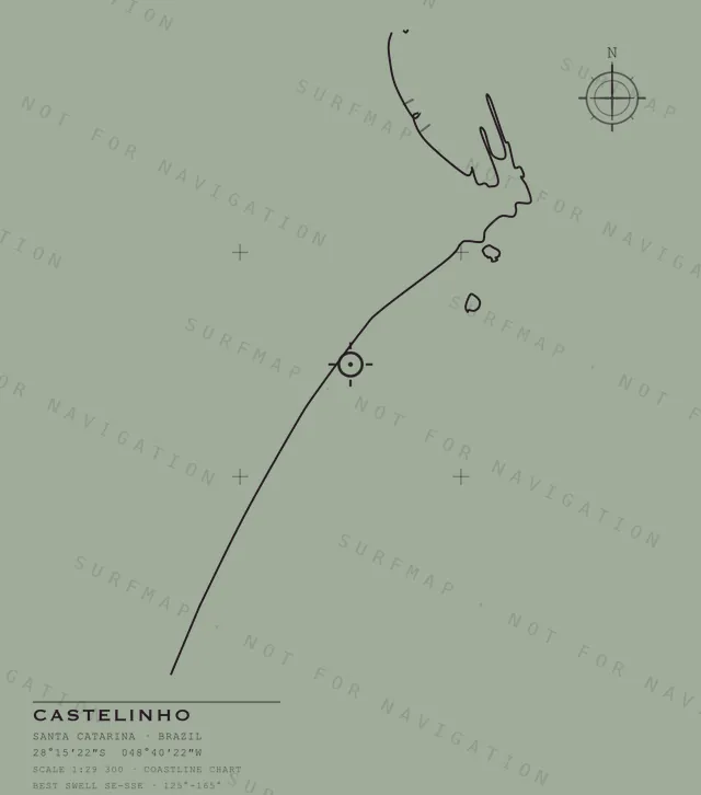 Castelinho chart, the full artwork printed on the back