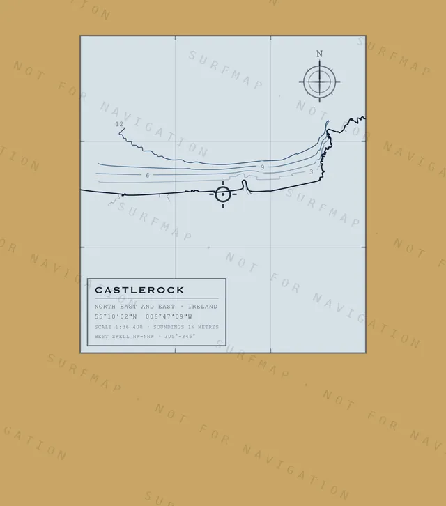 Castlerock chart, the full artwork printed on the back