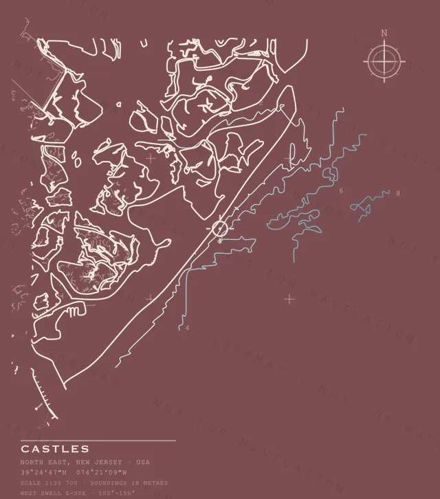 Castles chart, the full artwork printed on the back