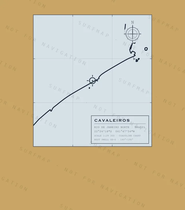 Cavaleiros chart, the full artwork printed on the back