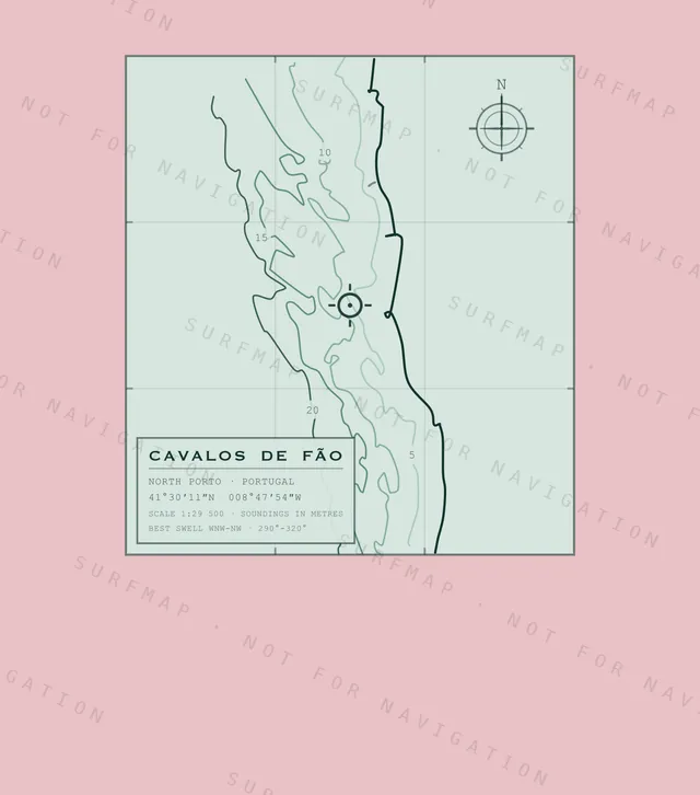 Cavalos de Fão chart, the full artwork printed on the back