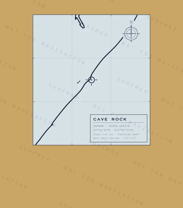 Cave Rock chart, the full artwork printed on the back