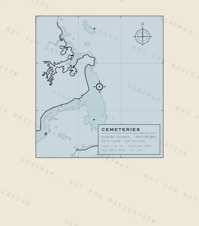 Cemeteries chart, the full artwork printed on the back
