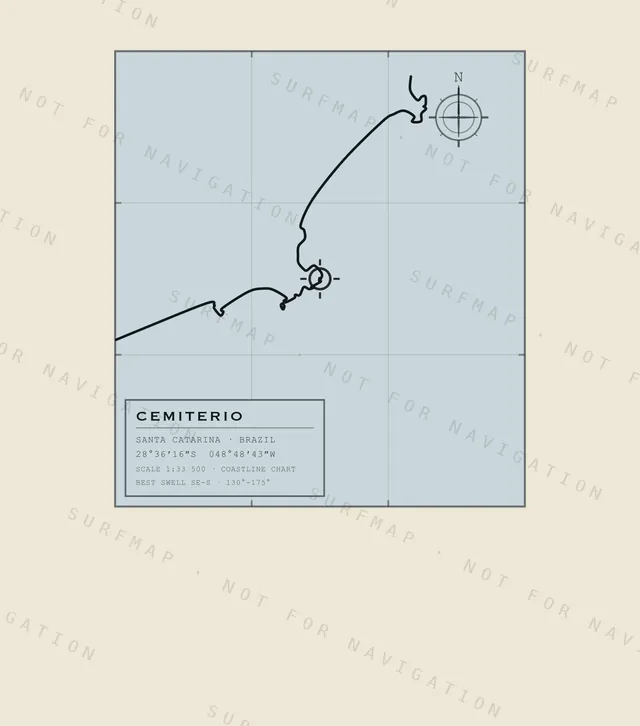 Cemiterio chart, the full artwork printed on the back