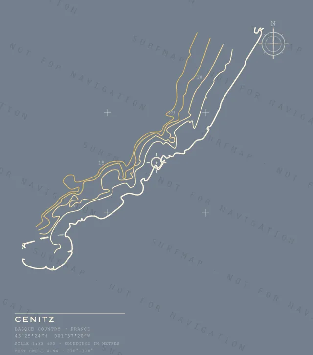 Cenitz chart, the full artwork printed on the back