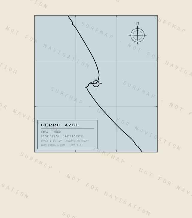 Cerro Azul chart, the full artwork printed on the back