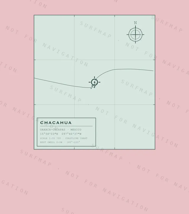 Chacahua chart, the full artwork printed on the back