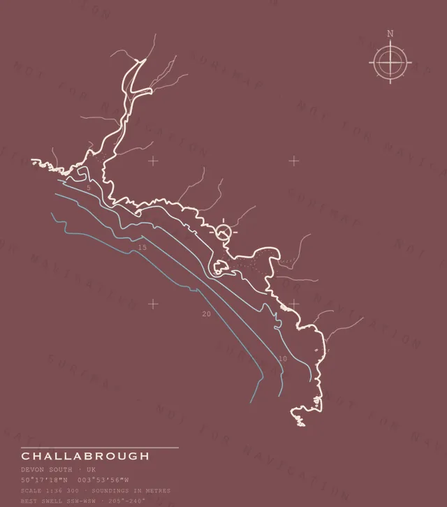 Challabrough chart, the full artwork printed on the back
