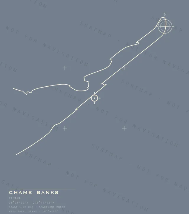 Chame Banks chart, the full artwork printed on the back