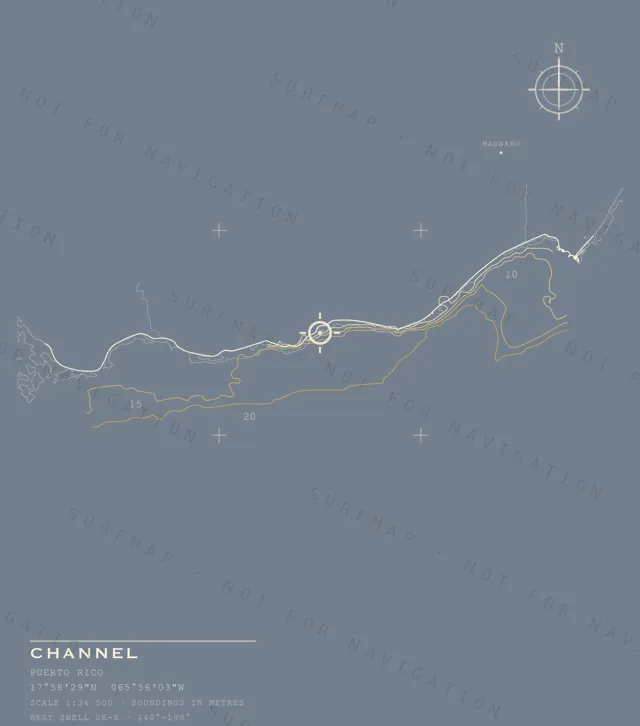 Channel chart, the full artwork printed on the back