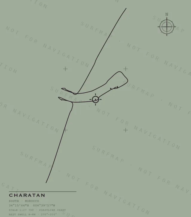 Charatan chart, the full artwork printed on the back