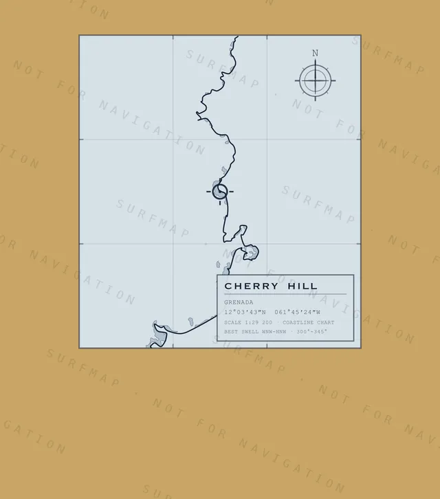 Cherry Hill chart, the full artwork printed on the back
