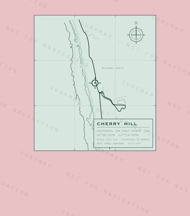Cherry Hill chart, the full artwork printed on the back