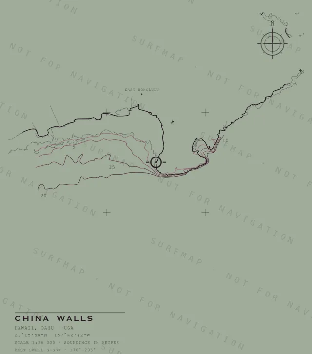 China Walls chart, the full artwork printed on the back