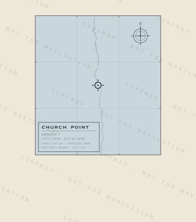Church Point chart, the full artwork printed on the back