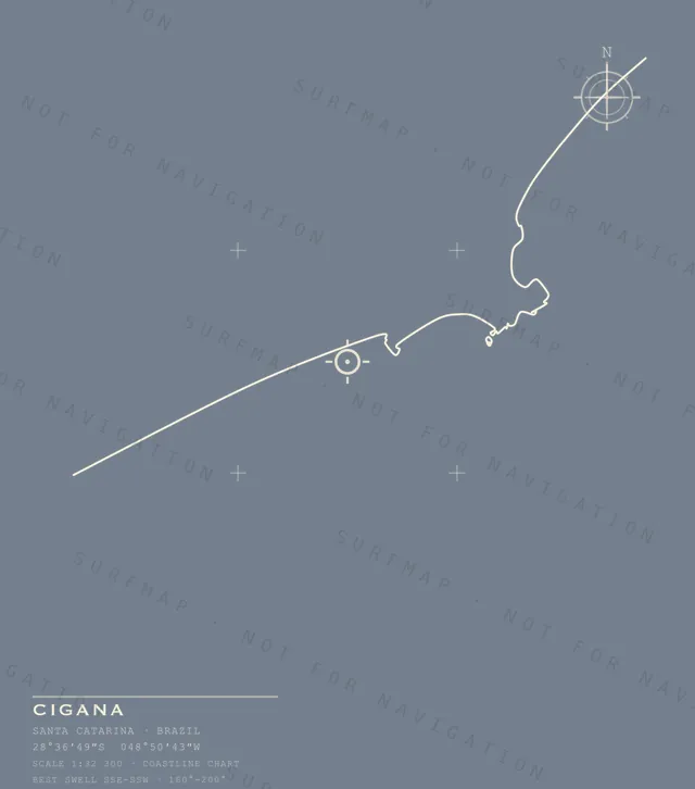 Cigana chart, the full artwork printed on the back