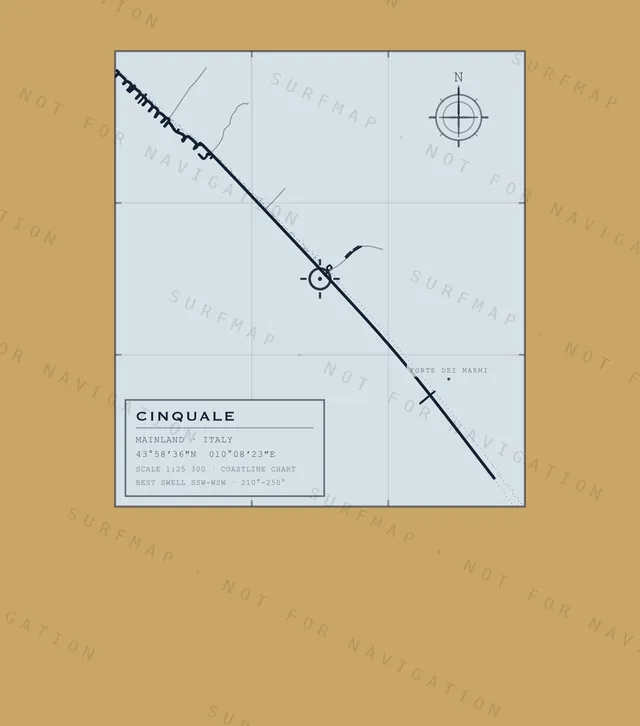 Cinquale chart, the full artwork printed on the back