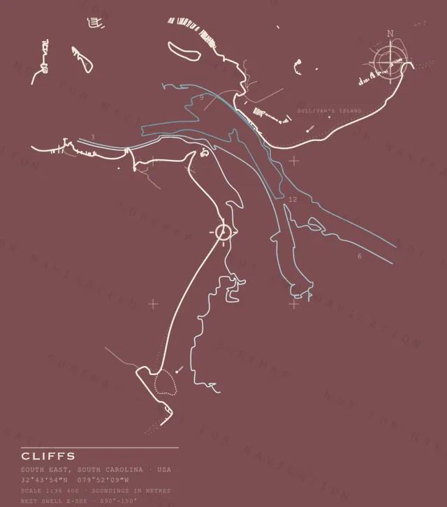 Cliffs chart, the full artwork printed on the back