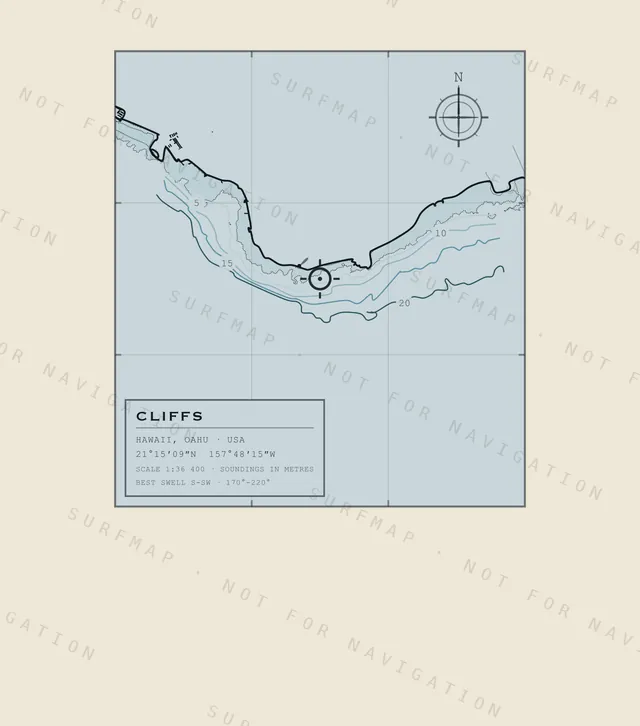 Cliffs chart, the full artwork printed on the back