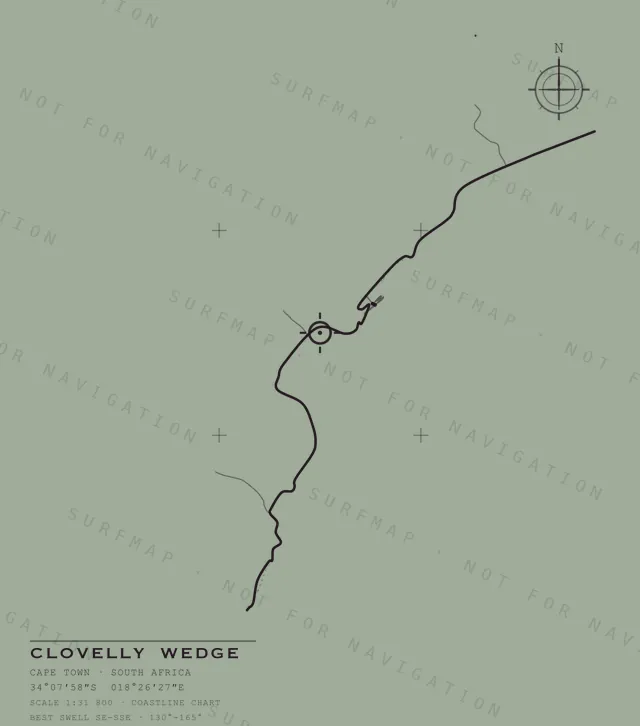 Clovelly Wedge chart, the full artwork printed on the back